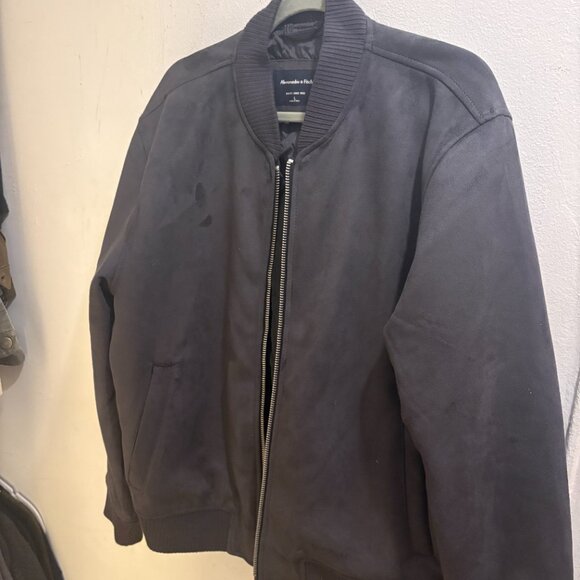 Abercrombie Grey Suede Bomber - Picture 4 of 4